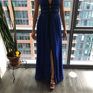Nicole Miller Long Cobalt Blue Dress